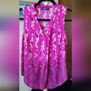 41 Hawthorn Pink and Yellow Patterned Blouse